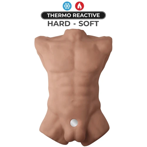 Торс с фаллоимитатором на присоске SilexD Apollo L Male Torso Caramel: Особенности Мини, Реалистичные