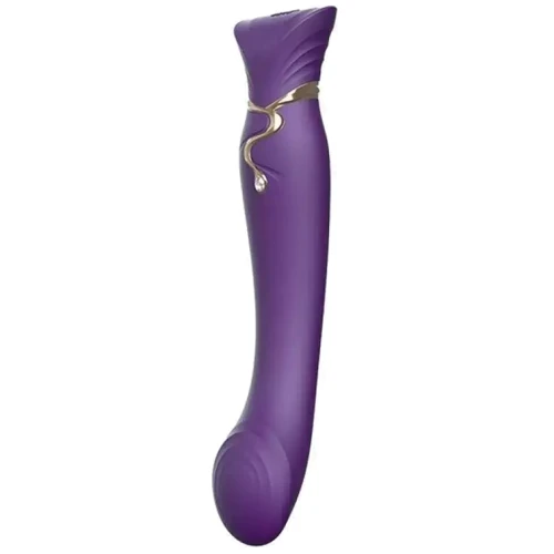 Премиальный вибратор для точки G с функцией нагрева ZALO Queen G-Spot Pulse Wave Vibe (фиолетовый)