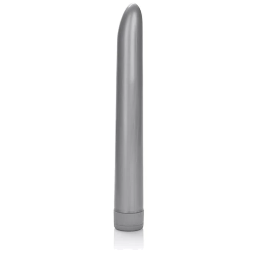 Великий пластиковий вібратор XXL Massager Platinum, 25x4 см, сріблястий