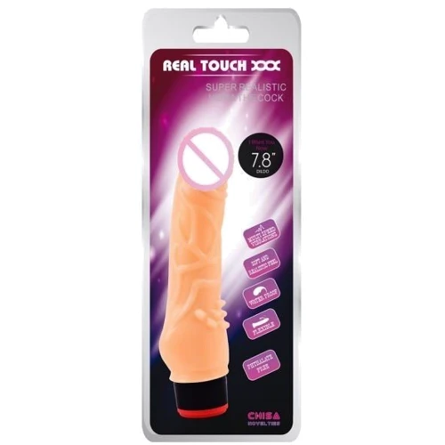 Вібромасажер Chisa 7.8 "Vibe Cock, Flesh: Тип і форма Реалістичні, У вигляді члена