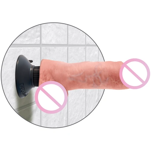 Pipedream Vibrating King Cock W Balls 8 Inch - вибратор, 15.2х5.1 см: Длина, см 15.2