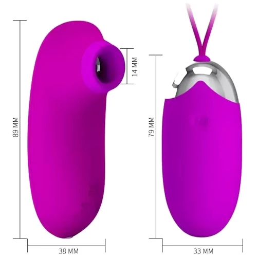 Комплект из виброяйца и вакуумного стимулятора Pretty Love ORTHUS Multifunctional 2 in 1, BI-014901W фото 9