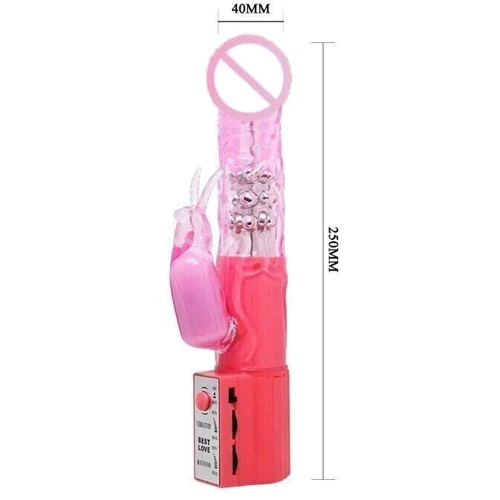 Вибратор с стимулятором клитора Cute baby vibrator, BW-004102 PINK: Тип и форма Кролики, В виде члена, Вибромассажер