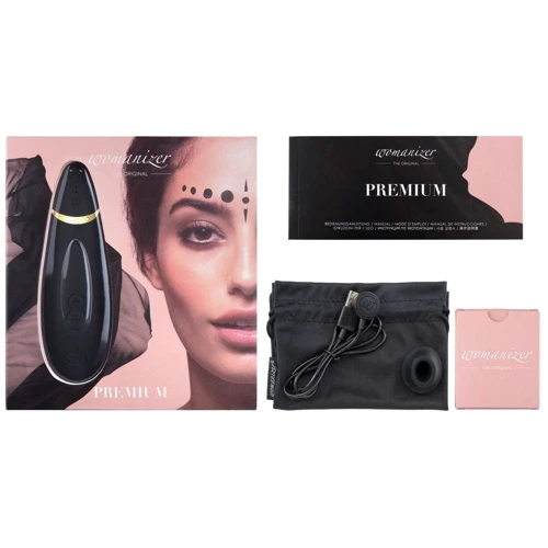 Вакуумний кліторальний стимулятор Womanizer Premium Black фото 7