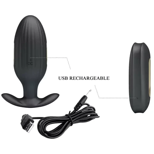 Анальная пробка Pretty Love ROYAL PLEASURE с вибрацией, электро стимуляцией и ДУ, BI-040083W фото 8