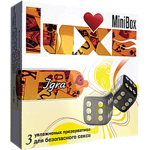 Презервативи з різним рельєфом Luxe Mini Box "Гра" - 3 шт.