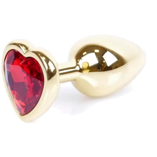 Анальна пробка Boss Series - Jewellery Gold Heart PLUG Red S (BS6400037): Для кого Унисекс