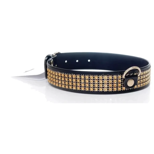 Ошейник с кристаллами Fetish Boss Series - Collar with crystals Gold (BS3300102) фото 4