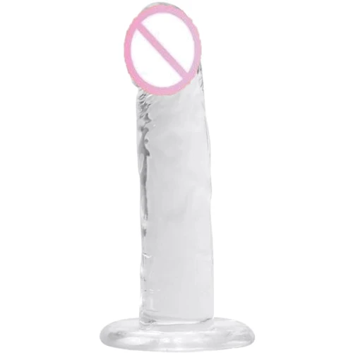 Прозрачный фаллоимитатор и насадка для страпона Alive Jelly Dildo Speedy