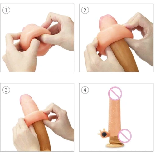 Насадка на пенис LoveToy Revolutionary Silicone Vibrating Nature Extender Add 2": Материал Силикон