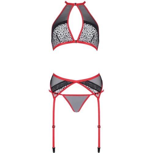 Комплект белья Passion SATARA SET Red S/M: Декор Кружево