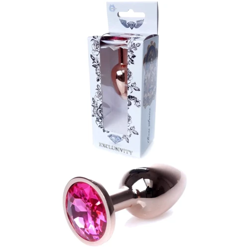 Анальная пробка с кристаллом BOSS of TOYS Boss Series - Jewellery Red Gold PLUG Pink S, BS6400107