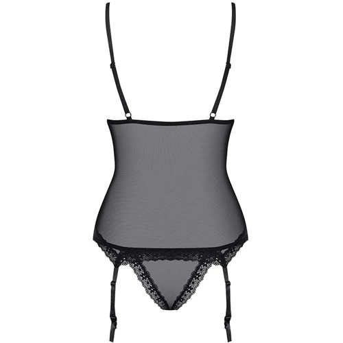 Мягкий эротический корсет с кружевом Obsessive 820-COR-1, S/M фото 5
