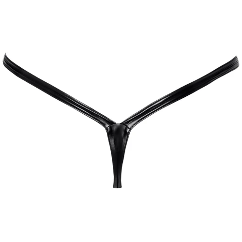 Трусики Noir Handmade P010 Powerwetlook thong Вlack, M: Матеріал Полиэстер