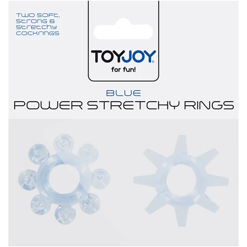 Ерекційні кільця Power Stretchy, 2 шт, блакитний: Виробник Toy Joy