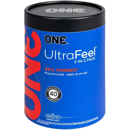 Презервативы ONE Ultra Feel 40 шт, подарочная упаковка тюб