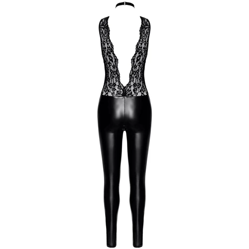 Комбинезон Noir Handmade F298 Libido Deep-V catsuit with collar and pearl chain Black, S: Страна-производитель товара Польша