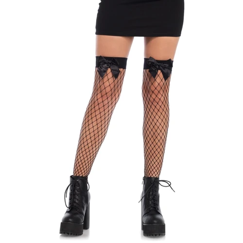 Панчохи Fence Net Thigh High, чорний