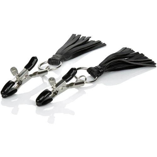 CalExotics Playful Tassels Nipple Clamps зажимы для сосков с кисточками, черный: Цвет черный
