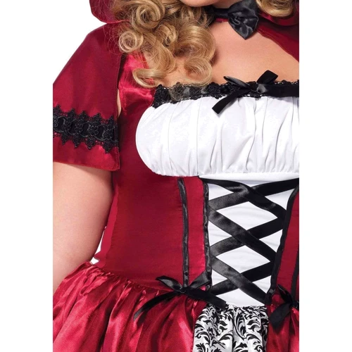 Костюм красной шапочки Leg Avenue Gothic Red Riding Hood 3X-4X: Размер Универсальный