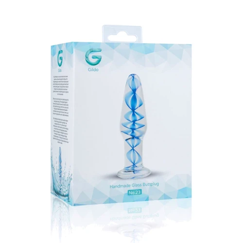 Стеклянная анальная пробка с внутренней спиралью Gildo Glass Buttplug No. 23 фото 5
