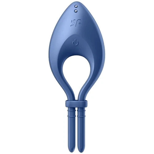 Эрекционное смарт виброкольцо лассо с регулировкой размера Satisfyer Bullseye Blue: Цвет синий