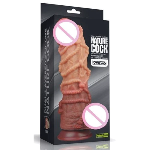 Фаллоимитатор LoveToy Dual-Layered Silicone Nature Cock 9.5" Flesh: Назначение Вагинальные