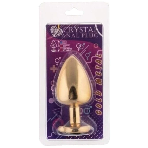 Анальна пробка, Gold Pink Topaz, S: Для кого унісекс
