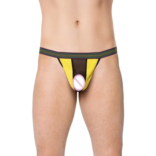 Мужские стринги SoftLine - Mens Thong 4529, OneSize (yellow)