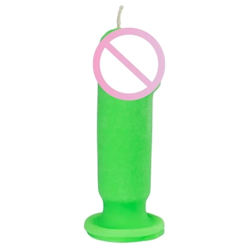 Свічка LOVE FLAME - Dildo S Green Fluor, CPS04-GREEN