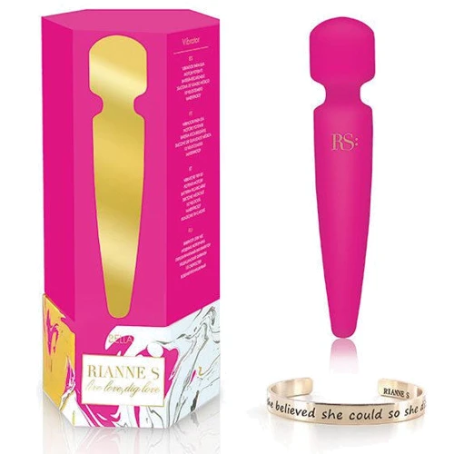 Вібромасажер Rianne S: Bella Mini Wand Rose: Довжина, см 20