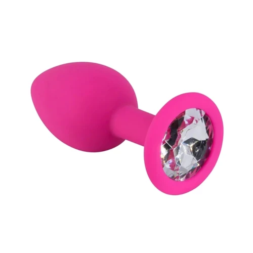 Анальная пробка Toy Joy Medium Diamond Booty Jewel (розовая)