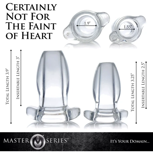 Анальная пробка-тоннель Master Series Clear Hollow Anal Plug (прозрачный) фото 6