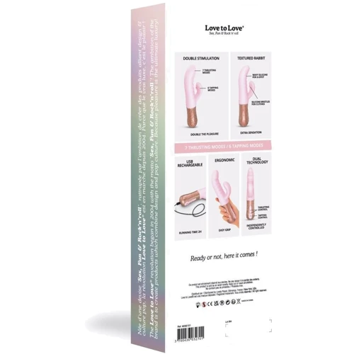 Двойной пульсатор кролик Love To Love SASSY BUNNY - BABY PINK: Тип управления Кнопочное