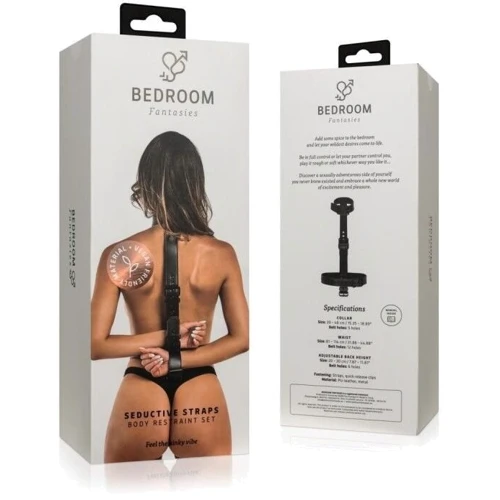 Фіксатор для рук та шиї Bedroom Fantasies Seductive Straps Body Restraint Set: Колір черный