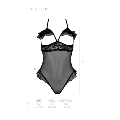 Боди Passion DOLLY BODY black L/XL: Применение На тело