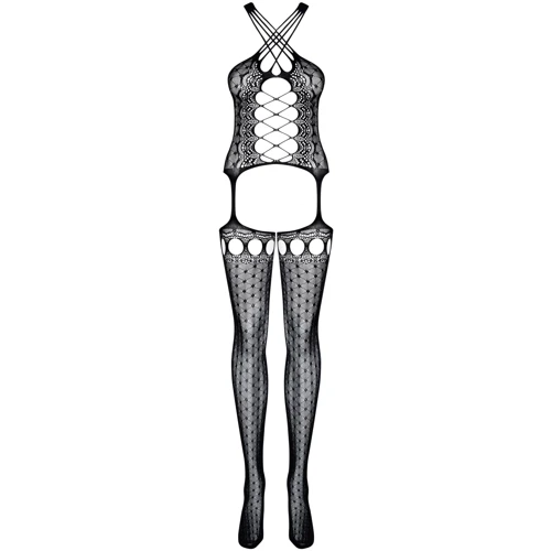 Бодістокінг Obsessive Bodystocking G313 black S/M/L: Декор Шнуровка