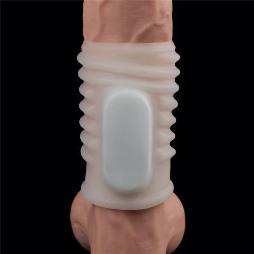 Насадка на член LoveToy Vibrating Spiral Knights Ring White фото 6