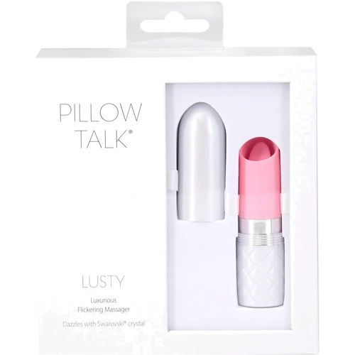 Вібратор Pillow Talk Lusty Luxurious Flickering Massager - Pink: Довжина, см 9.4