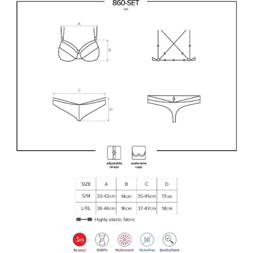 Комплект Obsessive 860-SET-2 set, L / XL: Для кого Для жінок