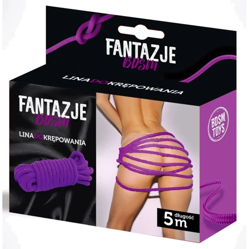 Мотузка для зв'язування Grammi Fantazje BDSM Toys 5m Purple (2900116)