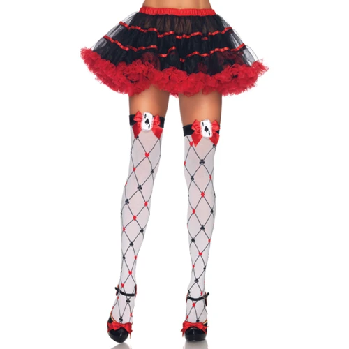Чулки Leg Avenue - Card Suit Thighs Highs