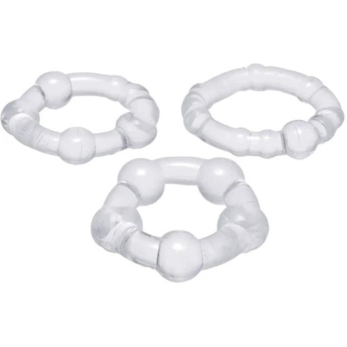 Набор эрекционных колец Trinity Vibes Clear Performance Erection Rings, 3 шт