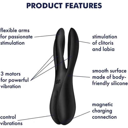 Клиторальный вибратор Satisfyer Threesome 2 Black: Для кого Для женщин