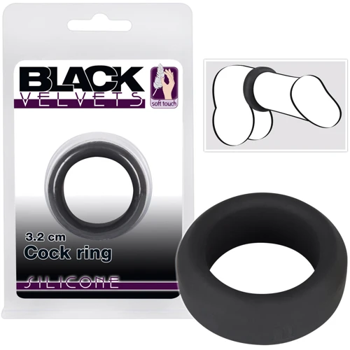 Эрекционное кольцо Black Velvets Cock Ring 3.2 см фото 5