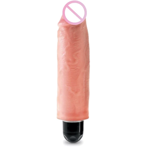 Вибромассажер King Cock 6 Vibr Stiffy Flesh, 17.8x4.2 см: Назначение Вагинальные