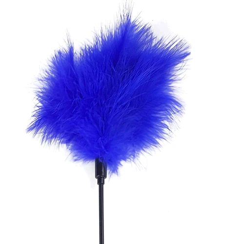 Щекоталка синяя Art of Sex - Feather Paddle (перо молодого индюка): Цвет синий