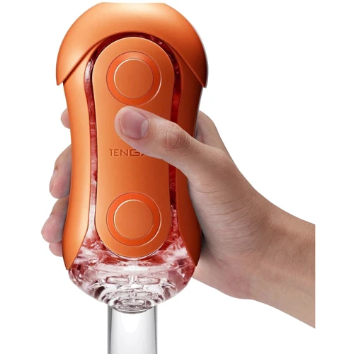 Мастурбатор Tenga Flip Orb Sunset Orange (с изменяемым сжатием, со стимулирующими шариками внутри) фото 9