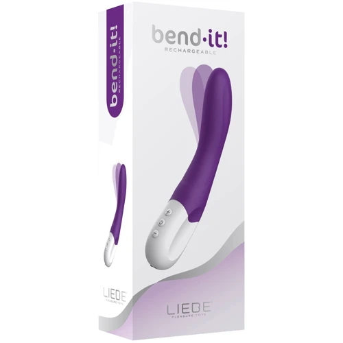 Вибратор точки G Liebe Bend It Rechargeable Purple, 10 режимов, очень мощный, гибкий ствол: Тип управления Кнопочное
