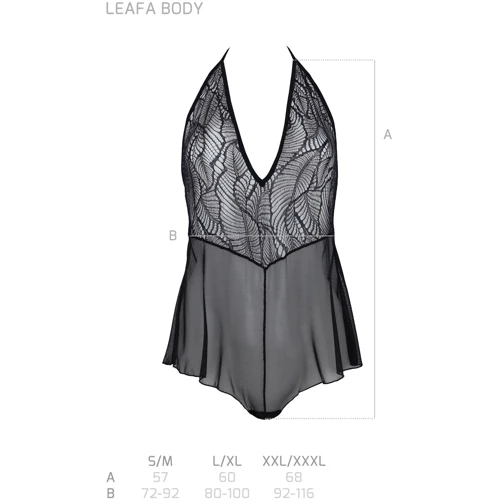 Боди ECO Passion LEAFA BODY black S/M: Материал Полиамид